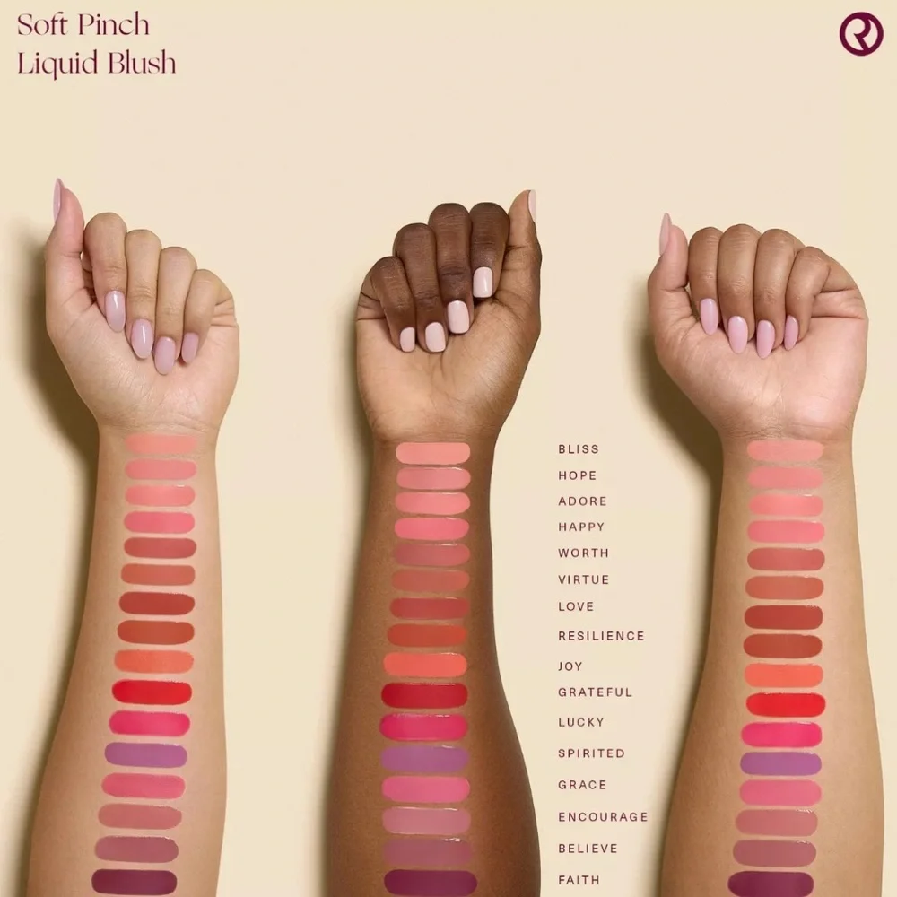 NEW Rare Beauty Soft Pinch Liquid Blush Dewy Finish in Happy Cool Pink Color